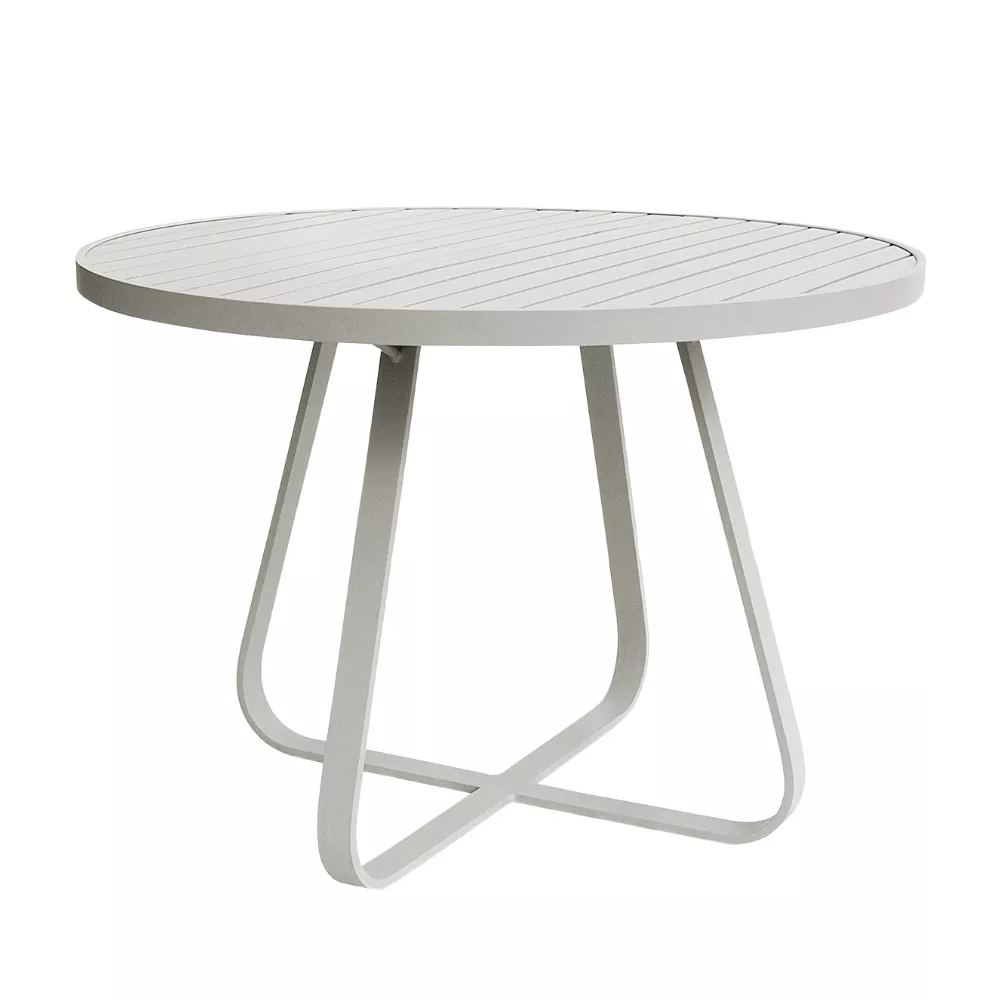 Mesa de Jantar Boston 4 Lugares - Tampo Alumínio Ripado